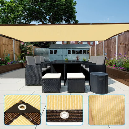 Encrypted Shade Sail, UV Protection Plant Tent, Durable Thickened PE Animal Shelter Cloth with Reinforced Grommets for Patio, Balcony, Garden, Non-Waterproof, Ventilated, Cooling Awning with PVC Bracket