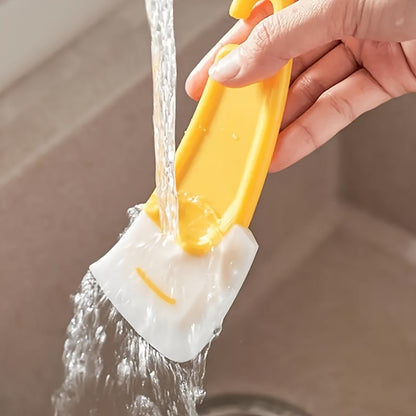 1pcKitchen Silicone Scraper - Durable high temperature resistant scraper for oil-free cleaning, suitable for non-stick pans, boat/household utensil for scraping pots and dishes.