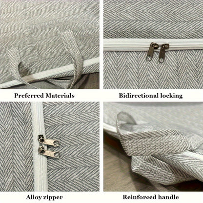1 large capacity non-woven storage box with handle, waterproof, multi-purpose, suitable for clothes, blankets,
