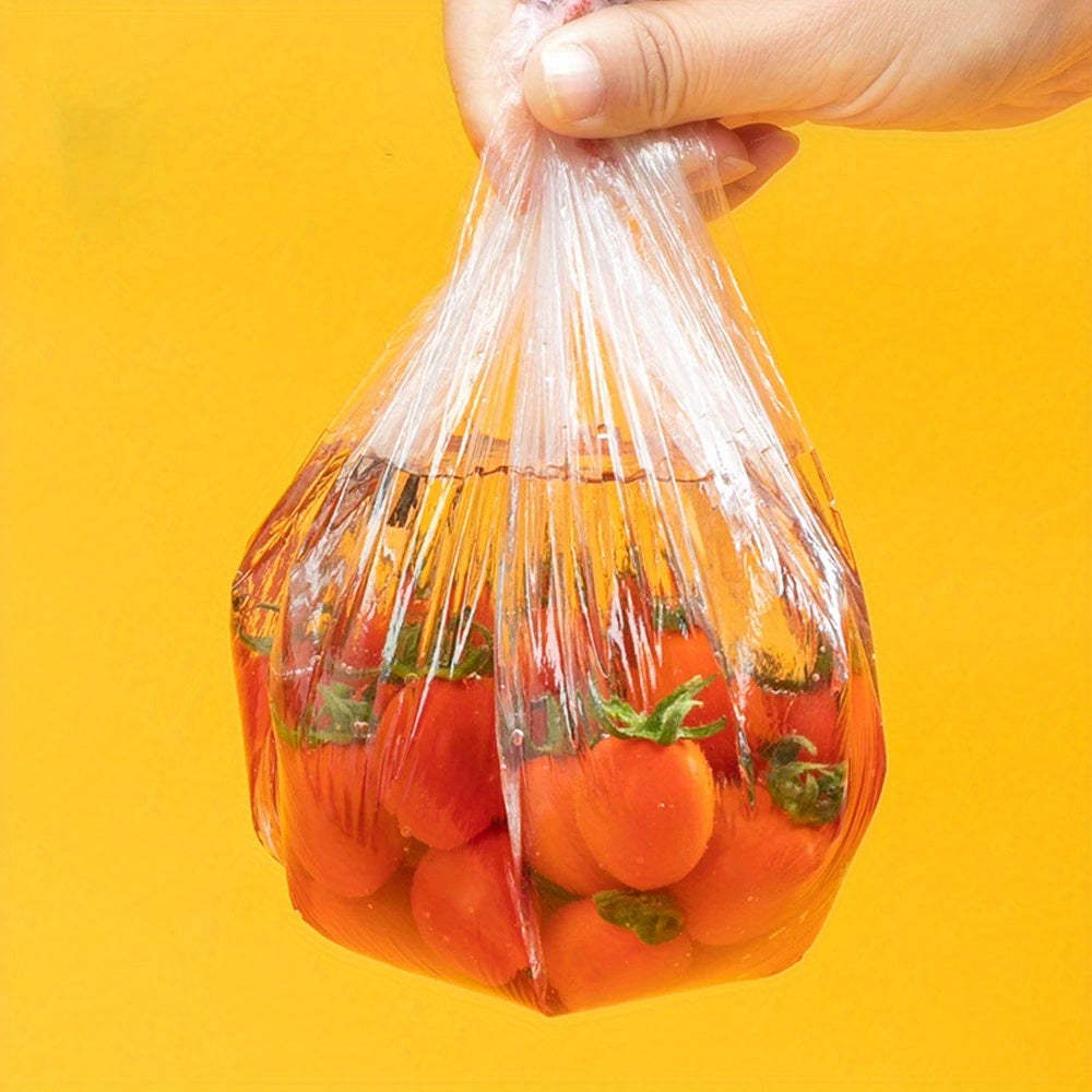300pcElastic Food Covers - Disposable Plastic Bowl & Vegetable Freshness Wraps for Kitchen and Dining, Perfect for Home Use