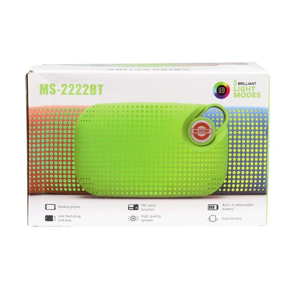 S888 Bluetooth Speaker With 5 Mode LED Light MS-2222BT