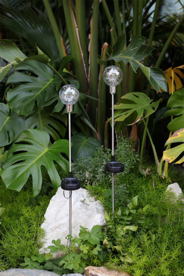 FA-LC72C Solar Powered Copper Wire Ball Garden Light RGB 2Pcs