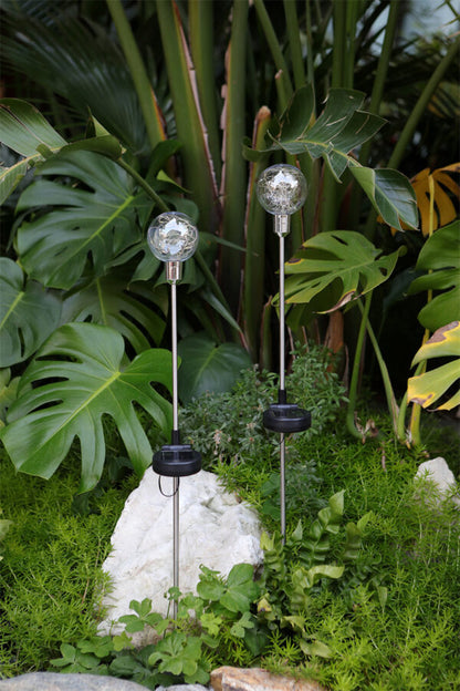 FA-LC72C Solar Powered Copper Wire Ball Garden Light RGB 2Pcs