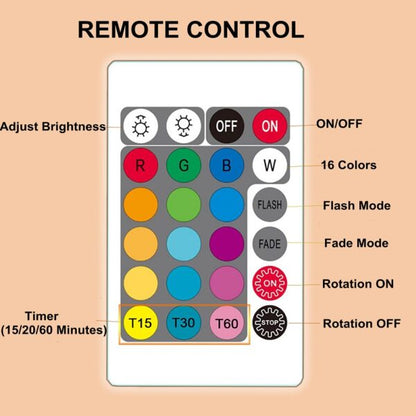 Rechargeable Multi Color Rotating Moon Lamp 12cm