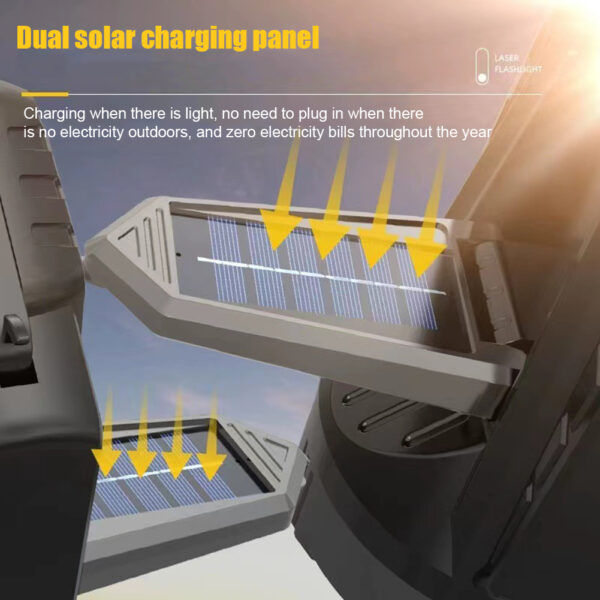 FA-2368 Portable Solar Powered Lamp With Hanging Hook, Double As A Power Bank