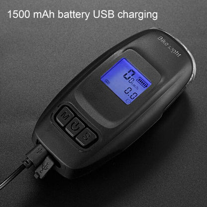 Aerbes AB-ZX08 Bicycle Front Light Code Meter Horn With Digital Display