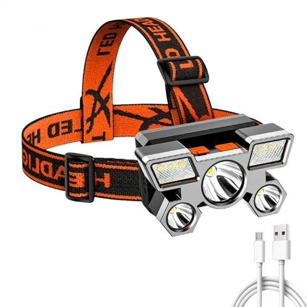 Aerbes AB-Z1195 Rechargeable 4 Sided 9 LED Headlamp