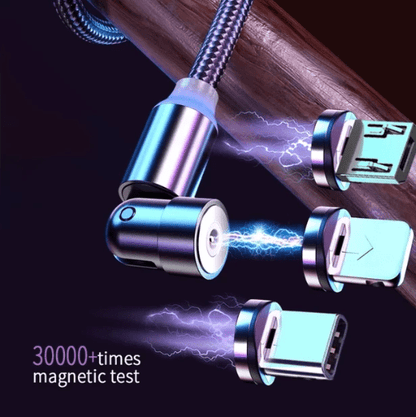 360° 3 in 1 Magnetic Cable Micro USB Type C Lightning