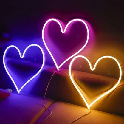 FA-A5 LED Heart Neon Sign Lamp USB And Battery Operated