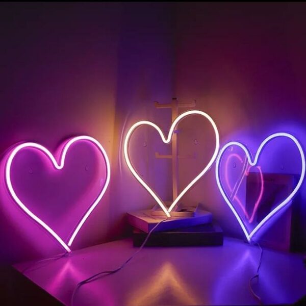 FA-A5 LED Heart Neon Sign Lamp USB And Battery Operated