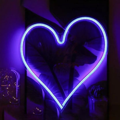 FA-A5 LED Heart Neon Sign Lamp USB And Battery Operated