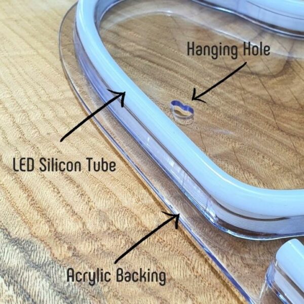 C-9 USB Powered Meteor Neon Lamp with Back Plate