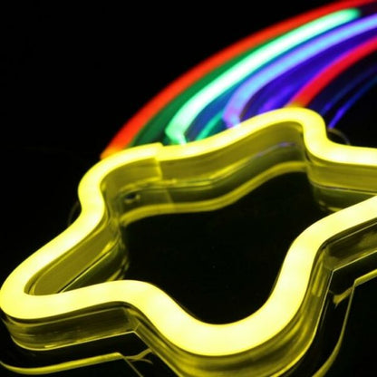 C-9 USB Powered Meteor Neon Lamp with Back Plate