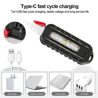W676 Strip Rechargeable Bicycle Front And Warning Light