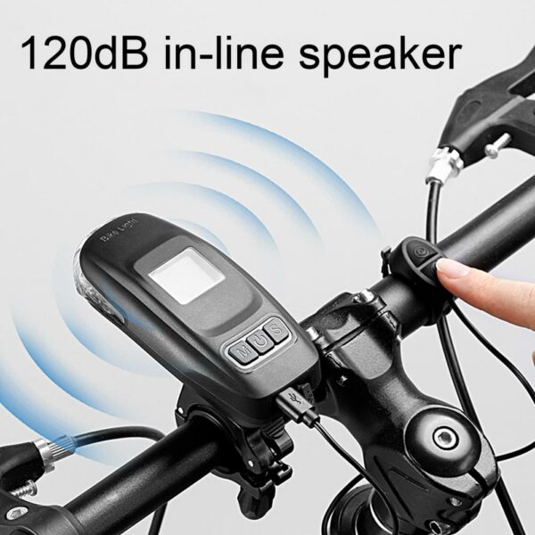 Aerbes AB-ZX08 Bicycle Front Light Code Meter Horn With Digital Display