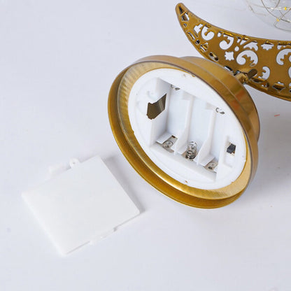 Clear Star Battery Operated Moon Shaped LED Light Warm White