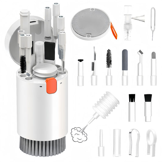 Keyboard Cleaner Kit, 20-in-1 Laptop Phone Screen Cleaning Kit, Keyboard Cleaning Kit with Electronic Cleaning Brush Spray for Airpods Pro, iPad, iPhone Pro, Camera, Computer Cleaning