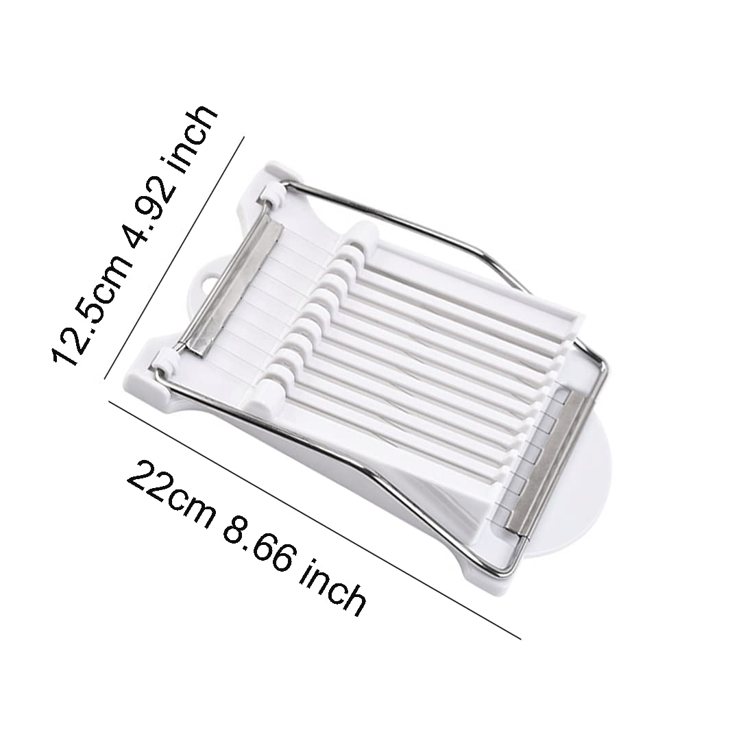 Spam Slicer, Luncheon Meat Slicer, Multipurpose Stainless Steel Wire Egg Slicer,Tomato Fruit Soft Cheese Slicer Cuts 10 Slices