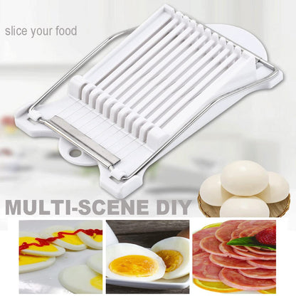 Spam Slicer, Luncheon Meat Slicer, Multipurpose Stainless Steel Wire Egg Slicer,Tomato Fruit Soft Cheese Slicer Cuts 10 Slices