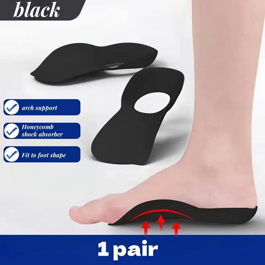 1pc Pair of Foot Support Pads for Arch Relief Comfortable Rubber Inserts with Shock Absorption and P