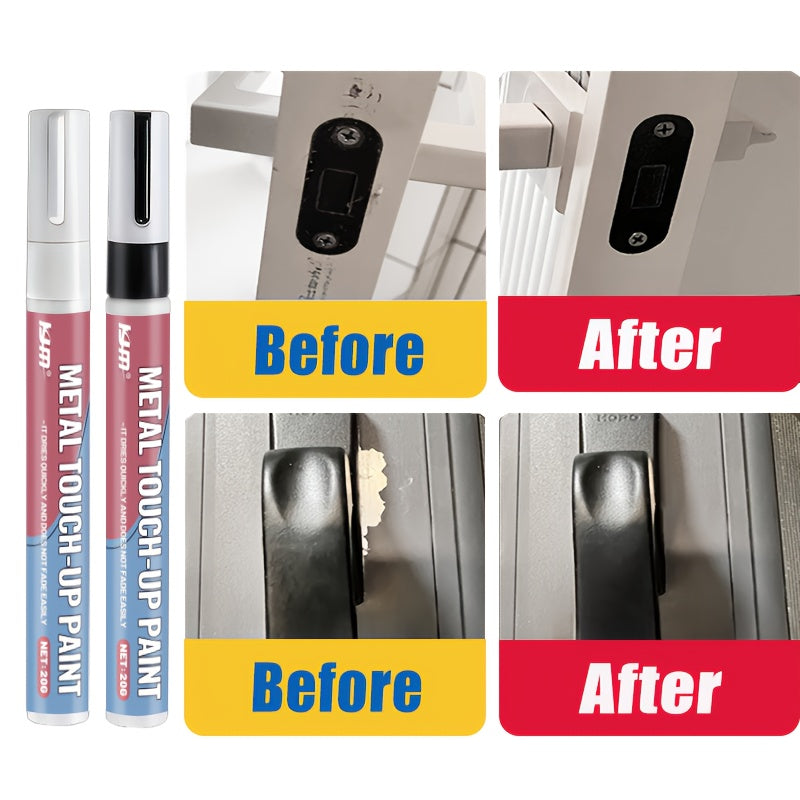 Multi Functional Touch Up Pen for Repairing Scratches on Metal And Stainless Steel Surfaces  Fixing Paint Chips And Damage  Waterproof And Fade Resistant  Suitable for Restoring Paint in Bathrooms And Kitchens. Available in Black  White  And Gray