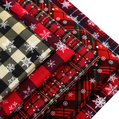 1pc Extra Large Christmas Plaid Fabric   Red  Golden  Brown  Green    Heavy Duty 100% Cotton Quilted Texture   for Holiday Crafts  Nurses Hats  Home Decor   Ideal For Beginners & Experts   Christmas Sewing Projects  Craft Supplies  Seasonal Decor