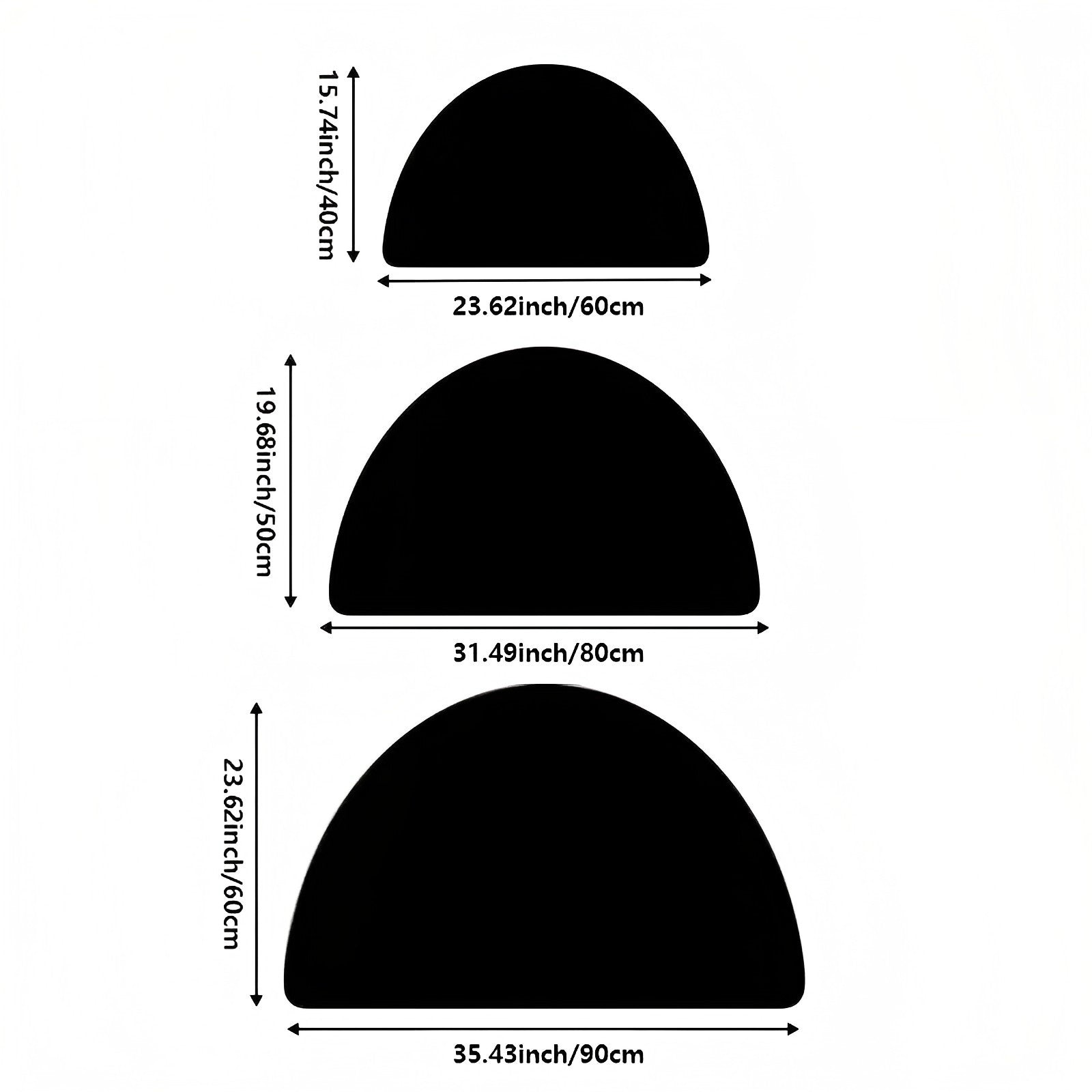 1pc Boho Geometric Printed Semi Circle Door Mat   Durable  Non Slip Backing  Washable for High Traffic Areas   Ideal for Mother'S Day & Easter Spring Decor  Indoor Use  Washable Area Mat|Boho Chic Decor|Durable Backing  Washable Area Mat  2D Flat  Half Ci