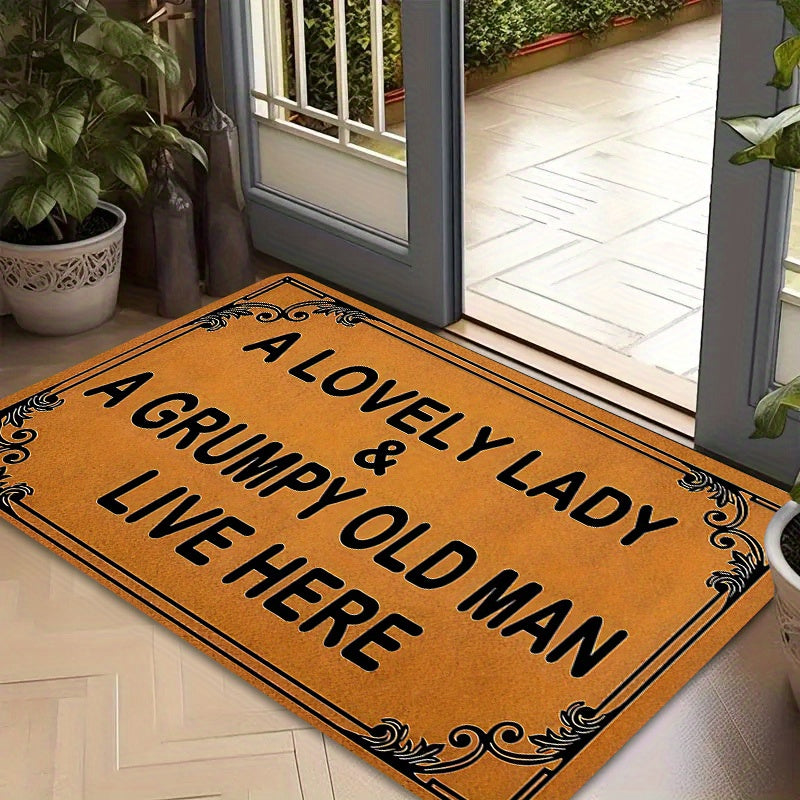 1Pc Funny Door Mat "A Lovely Lady & A