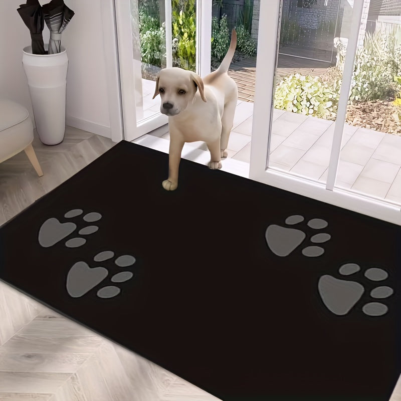 Heavy Duty Dog Paw Print Door Mat With