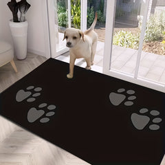 Heavy Duty Dog Paw Print Door Mat With