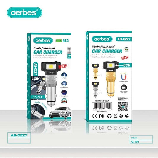 Aerbes AB-CZ27 500Mah Multi-Functional Car Charger