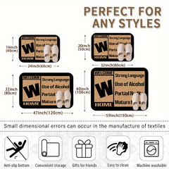 1Pc Matte Welcome Doormat Heavy Duty Non Slip Entry