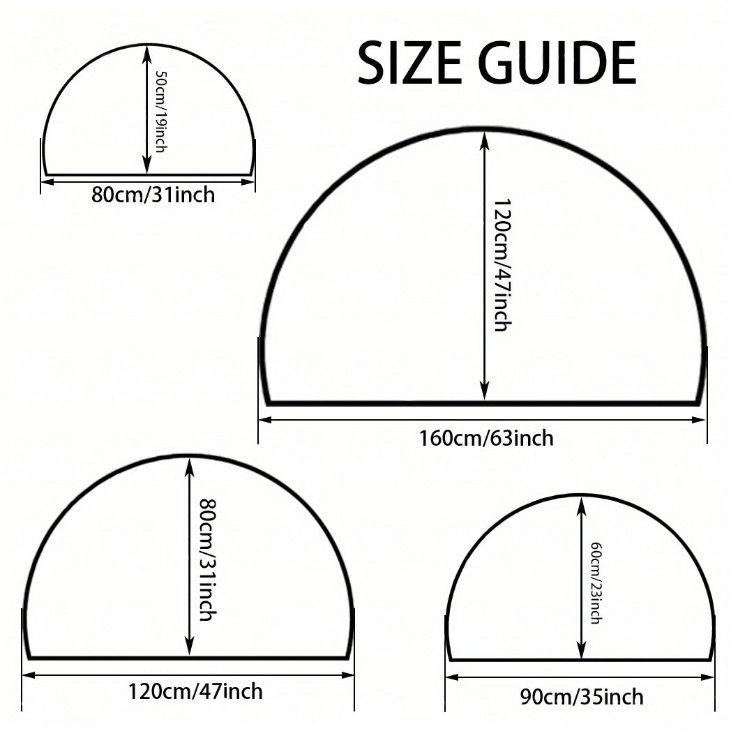 1Pc Extra Large Semi Circular Floor Mat Non Slip