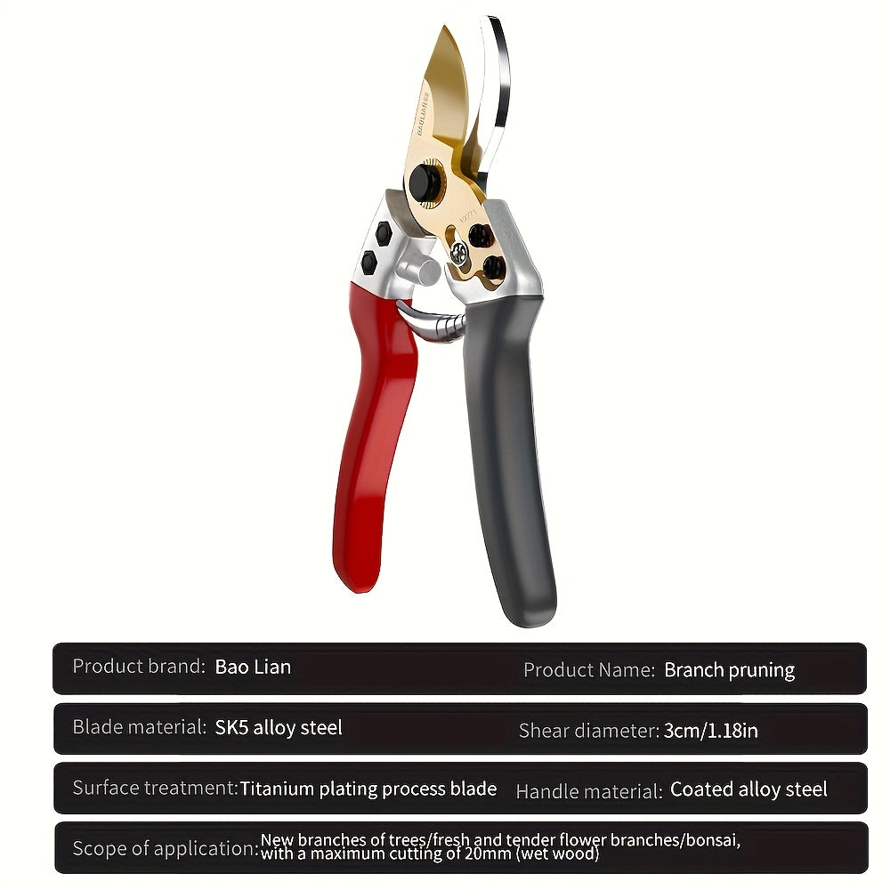 1 Pruning Shears Suitable for Branches/Stems/Fruit Trees/New Shoots/Flowers/Bonsai Gardening Tool for Trimming Flowers and Cutting Branches   Flower Trimming  Precision Tool  Pruning Scissors  Plant Hobbyists