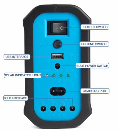 HB-1921 Solar Powered Emergency Lighting Kit System