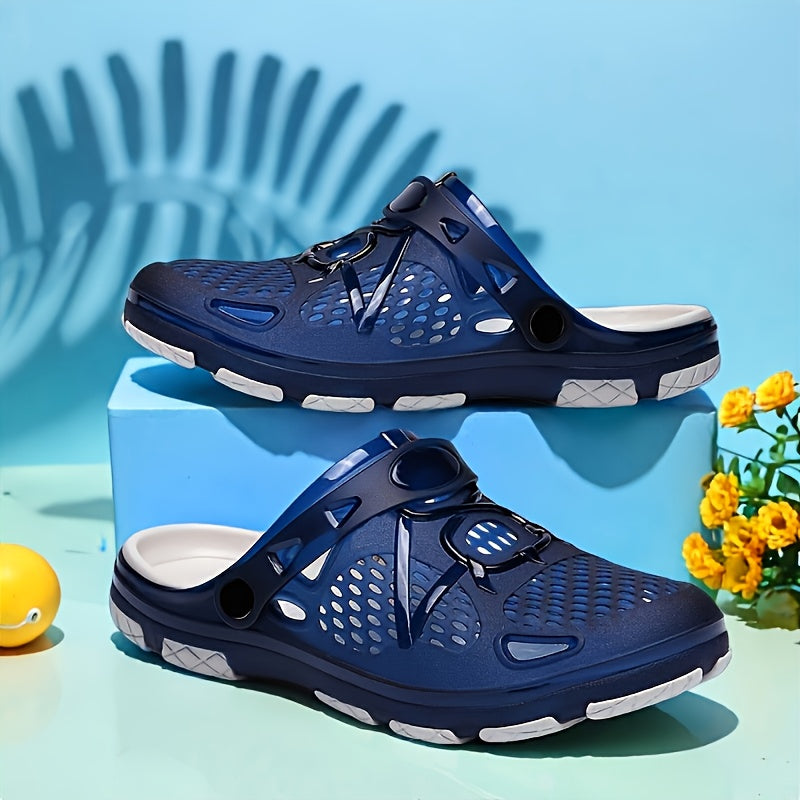 & Men's Quick Dry Slip On Beach Sandals   Lightweight Water Shoes with Arch   Odor Technology & Drainage Holes for Pool  Lake  Garden   Summer Swim Sneakers (No Socks/Elastic Opening)   Breathable Footwear