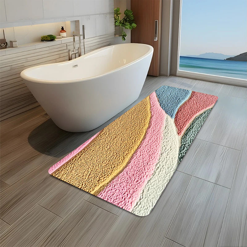 1Pc / Of Bathroom Anti Slip Mat Set Fluffy