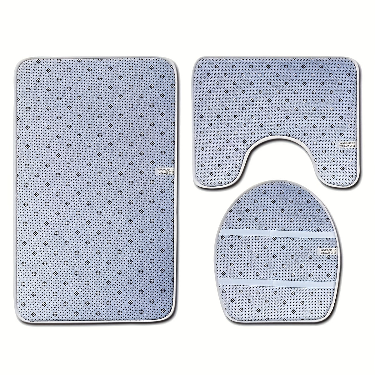 1/3pcs Christmas Red Background String Lights Christmas Tree Bathroom Three Piece Toilet Floor Mat Toilet Lid Mat Toilet Accessories Set Household Entrance Door Mat Bathroom Non Slip Absorbent Carpet