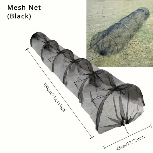 1 Piece Foldable Black Mesh Garden Tunnel