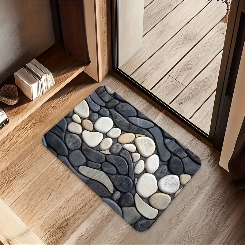 Extra Absorbent Diatomite Bath Mat With Natural Stone