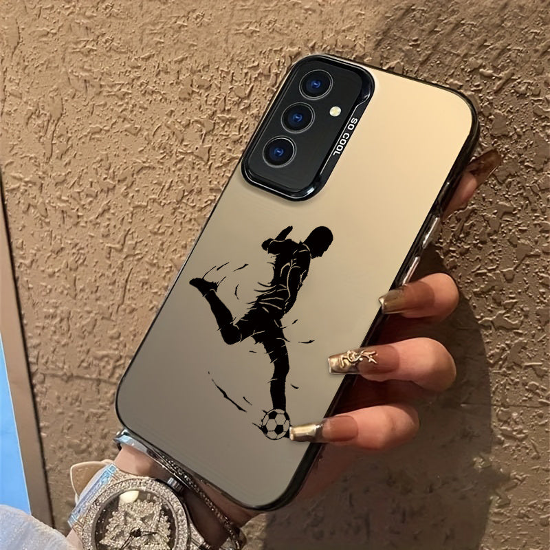 Football Player Pattern Phone Case for TPU for Galaxy A03/A04/A04E/A05/A05S/A10/A10S/A11/A12/A13/A14/A15/A21S/A23/A25/A30S/A31/A32/A33/A35/A50/A51/A52/A53/A5/A55/A70/A71/A72/M12/S10/S10+/S20/S21/S22/S2/S24 Series 20/9  Drop Proof  Full Cover  Acrylic  Str