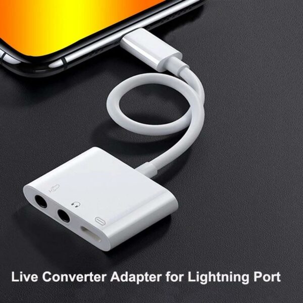 JH-099 Live Converter Adapter for iphone 7 8 X XS 3 in 1 Live Streaming lightning OTG Adapter