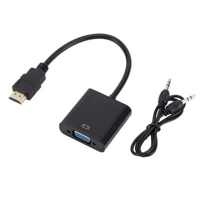 SE-L012 HDMI Male to VGA Female Video Adapter Cable with Audio Cable