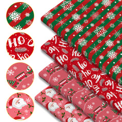 1 Roll Extra Long Christmas Fabric Roll   Large 149.86x49.99cm Red & Pink Holiday Party Decorations with HO HO Text  Snowflakes  Holly  Bows   Pre Cut Crafting Cloth for DIY Tablecloths  Gift Wrapping  Garlands   Durable Fabric for Wreaths  Stockings  Dec