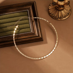 Elegant Minimalist Metal Choker Necklace   Hip Hop Inspired  Versatile Iron Chain with Square Links  Ideal for Parties & Music Festivals  Party Accessory|Modern Choker|Durable Metal Chain  Choker Necklace.Kpop Style Jewelry.