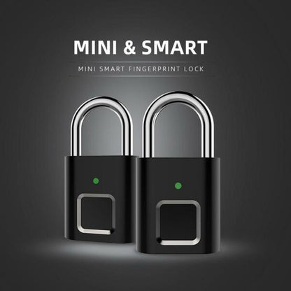 L34 Security Door Lock Smart Keyless Usb Rechargeable Fingerprint Padlock For Locker Travel
