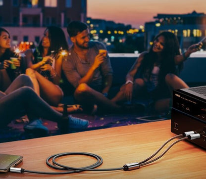 Wolulu AS-51184 Lightning Pin For IOS To Dual Male 6.35 Cable 1.5m