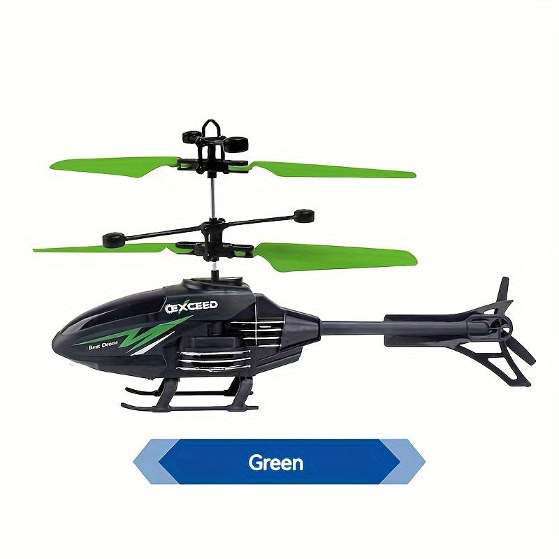 Indoor Children's Toy Aircraft With Remote Control, Gesture Sensing Lights, Crash Resistance, And Suspended Flight Model, Remote Control Sensing Aircraft With Cartoon Design For Children