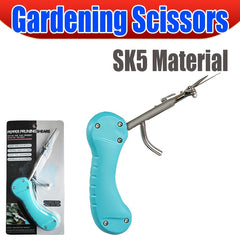 VARIEA 1pc Blue High Quality SK5 Garden Shears   Professional Ergonomic Pruning and Fruit Picking Tool  Multi Purpose Home Flower Trimming Scissors with Comfortable Handle  Garden Pruning Shears  Fruit Picking Shears  Modern Garden Tool  Durable Garden Sh
