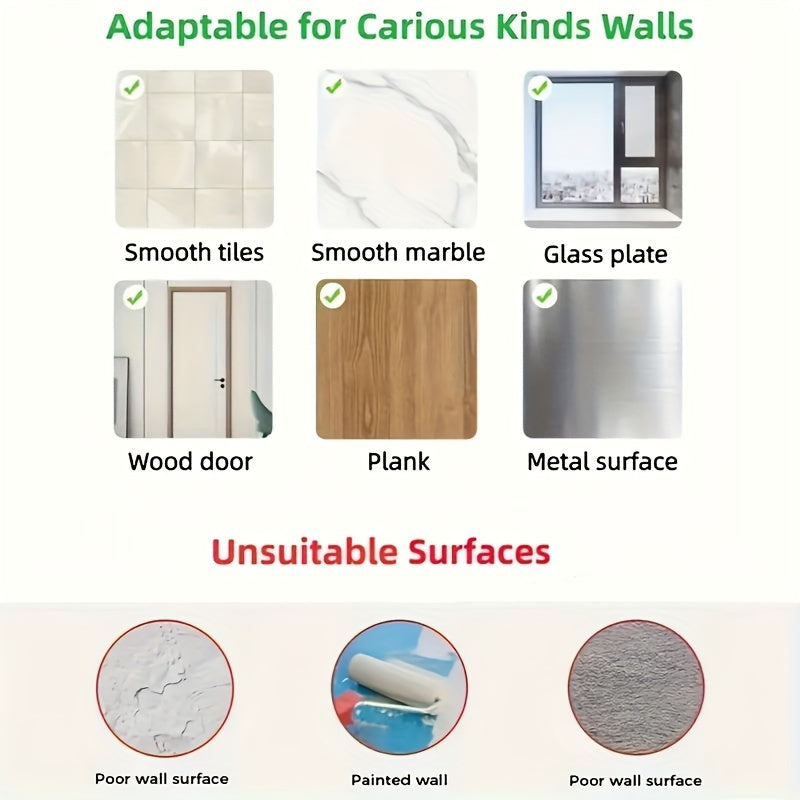 3 Pack Clear Plastic Wall Hooks  Waterproof Shower Phone Holder  Easy Install  Fashionable Storage Organizer for Bathroom Kitchen Mirrors